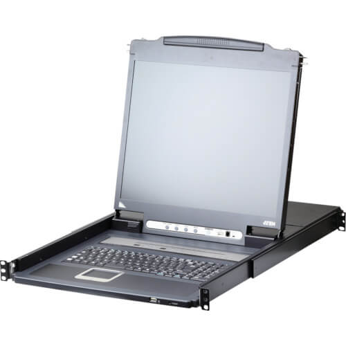 19-inch 8-Port PS/2-USB VGA LCD KVM over IP Switch with Daisy-Chain Port and USB Peripheral Support 1อัน