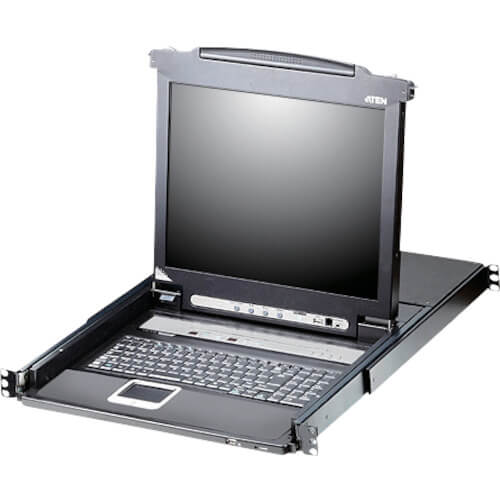 ลิ้นชัก KVM 16 พอร์ต/17 นิ้ว LCD แบบบูรณาการ/หลายอินเทอร์เฟซ/รางยาว