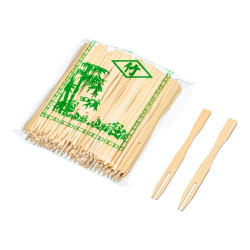 ส้อมไม้ไผ่ (100 ชิ้น)