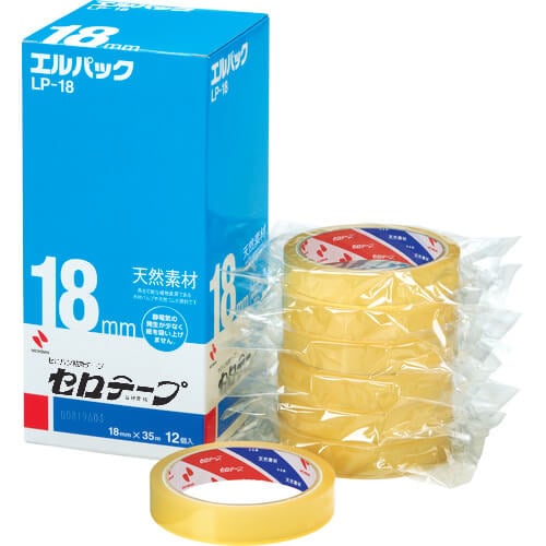 LP-18 Cellulose Tape L-Pack กล่องละ 12อัน