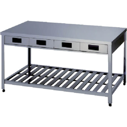 Stainless Steel Workbench with Drawers 1อัน