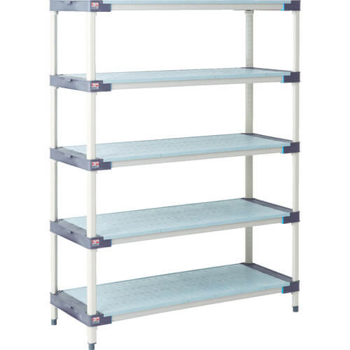 MAX4-1836F-MX63P-5 ERECTA Metro Max 4 Solid Shelf & Polymer Post