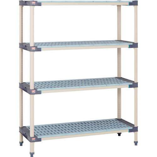 Metro Max 4 Grid Shelf & Epoxy Coated Steel Post 1520x620x1581 4Shelves 1อัน