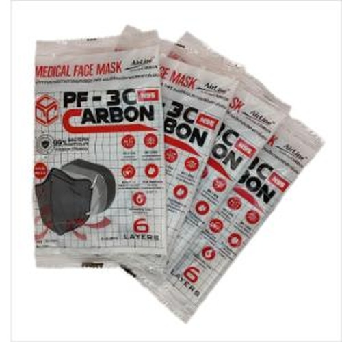 หน้ากากอนามัยทางการแพทย์ ชนิด N95 แบบมีส่วนประกอบของคาร์บอน แบรนด์ AIRLINE (SAFEMASK)