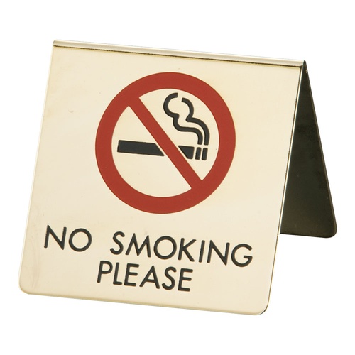 ป้ายห้ามสูบบุหรี่ตั้งโต๊ะทองเหลือง LG551-4