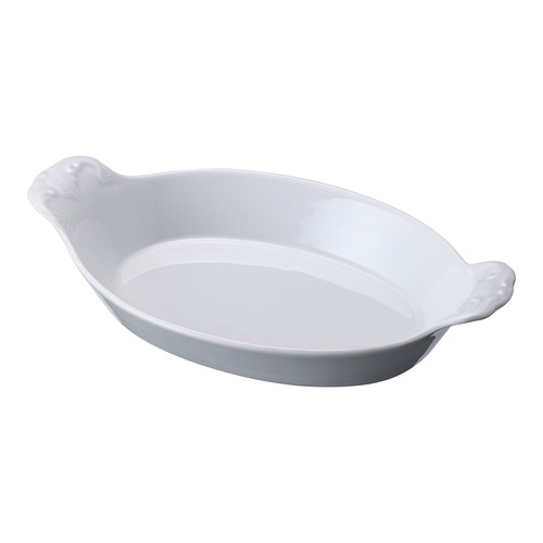 จานกราแตงวงรี Schoenwald สีขาว