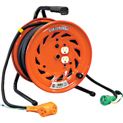 กลองไฟฟ้า ม้วนใหญ่ กลองทั่วไป 100V สายหนาพิเศษ 30 ม. RND-E30SF