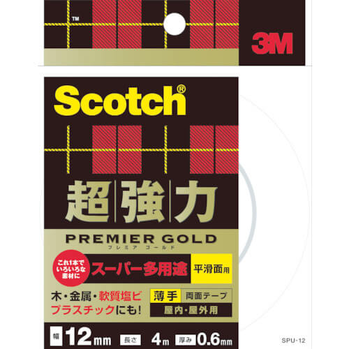 Scotch [RU] Super Strong Double-sided Tape Premier Gold (thin type)
