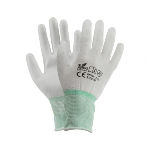 ถุงมือโพลีเอสเตอร์เคลือบ PU แบรนด์ SAM GLOVE