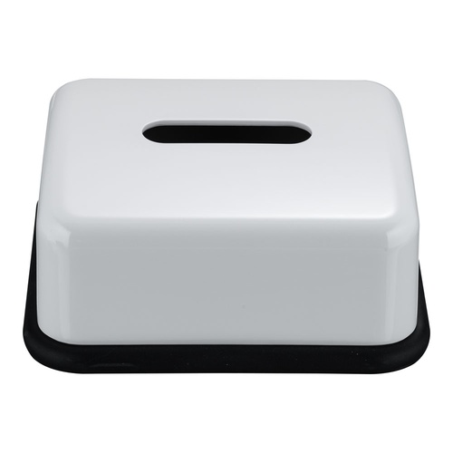 กล่องทิชชู่ครึ่งเมลามีน/ก้นดำ