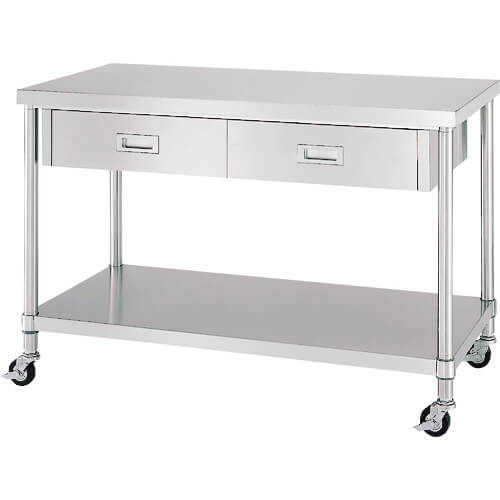 Stainless Steel Table with Drawers 1อัน