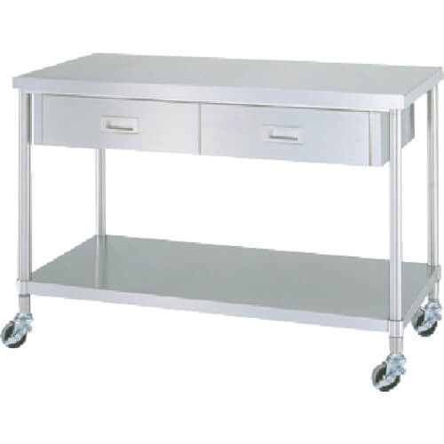 Stainless Steel Table with Drawers 1อัน