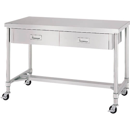Stainless Steel Table with Drawers 1อัน