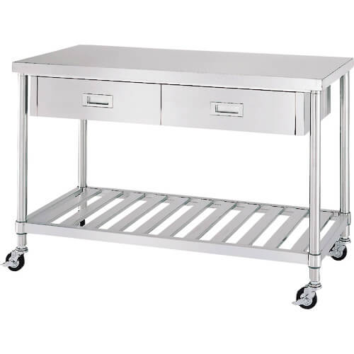 Stainless Steel Table with Drawers 1อัน