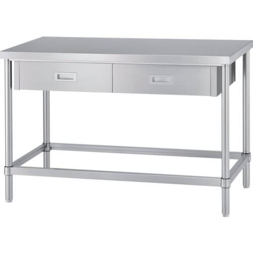 Stainless Steel Table with Drawers 1อัน