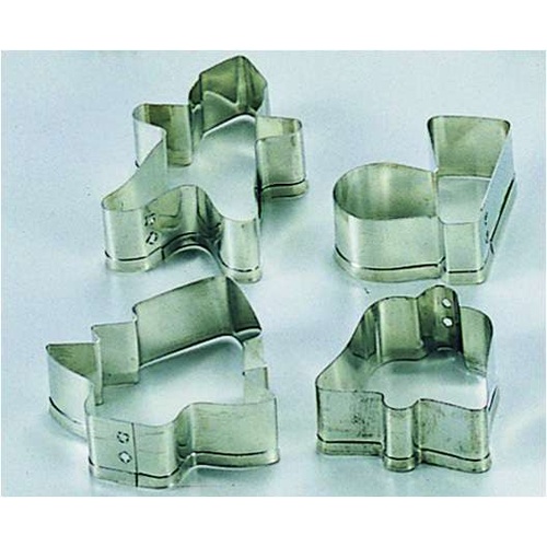 เครื่องตัดคุกกี้ดีบุกคริสต์มาส (4 ชิ้น)