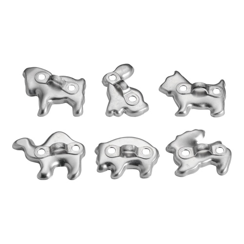 ที่ตัดคุกกี้รูปสัตว์อลูมิเนียม (6 ชิ้น)