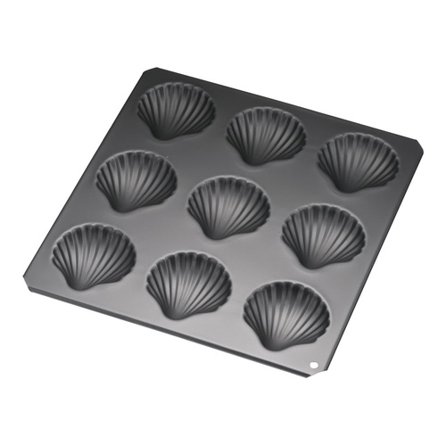 แม่พิมพ์เปลือกหอยแมดเดอลีนเซรามิกสีดำด้านบน
