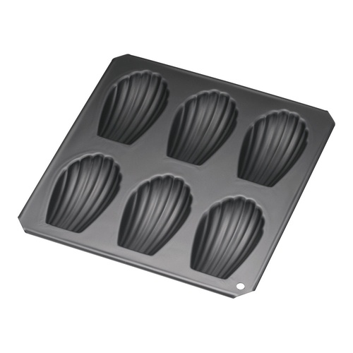 แม่พิมพ์เปลือกหอยแมดเดอลีนเซรามิกสีดำด้านบน