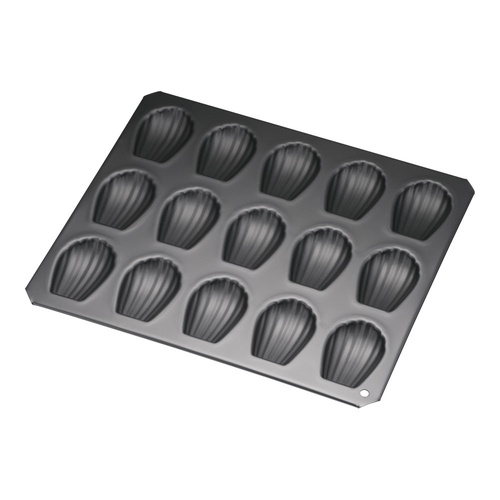 แม่พิมพ์เปลือกหอยแมดเดอลีนเซรามิกสีดำด้านบน