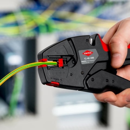 KNIPEX EvoStrip, เครื่องปอกฉนวนแบบปรับระดับเองได้ แบรนด์ KNIPEX