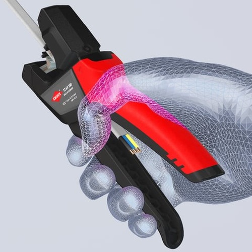 เครื่องปอกฉนวนอัตโนมัติสำหรับสายไฟหรือลวดชนิดแบน แบรนด์ KNIPEX