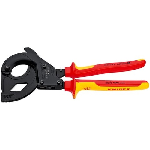คีมตัดสายไฟ, (เฟืองล้อ), สำหรับสายเคเบิลหุ้มลวด (สายเคเบิล SWA) แบรนด์ KNIPEX