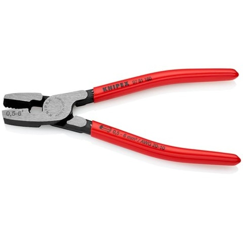 คีมย้ำสำหรับปลอกปลาย (หัวหุ้มยาง), มาพร้อมกับการป้อนด้านหน้า แบรนด์ KNIPEX