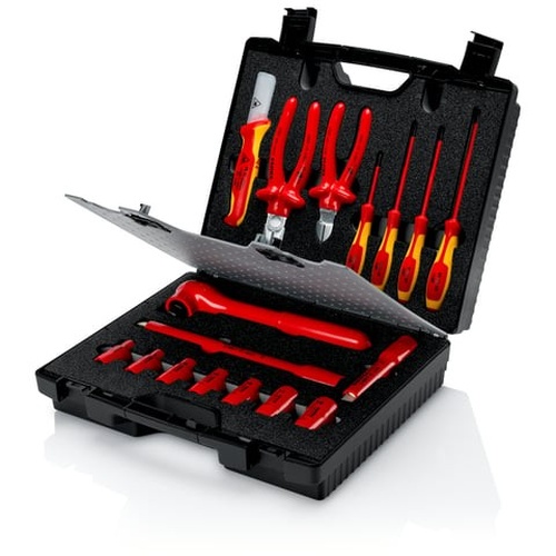 กล่องเครื่องมือขนาดกะทัดรัด, 17 ชิ้น แบรนด์ KNIPEX