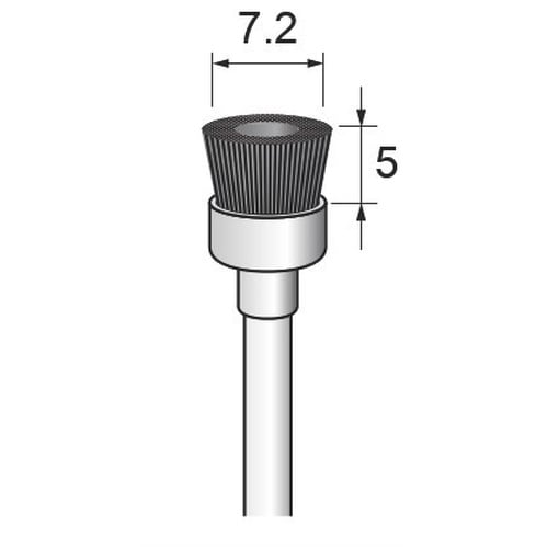 Diamond Nylon Abrasive Cup Brush #600 φ7.2×5×φ3.0
