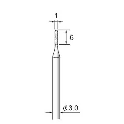 Diamond Plated Points #140 φ1×6×φ3.0