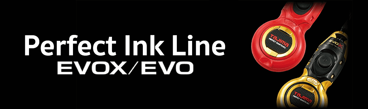 Key Visual บักเต้าตีเส้น Perfect Ink Reel EVOX / EVO แบรนด์ TAJIMA