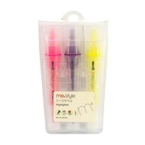 ปากกาเน้นข้อความ 2 หัว คละสี (แพ็ค3ด้าม) ME.STYLE GP509