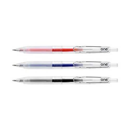 ปากกาหมึกเจล 0.5 มม. (แพ็ค3ด้าม) คละสี ONE 1027