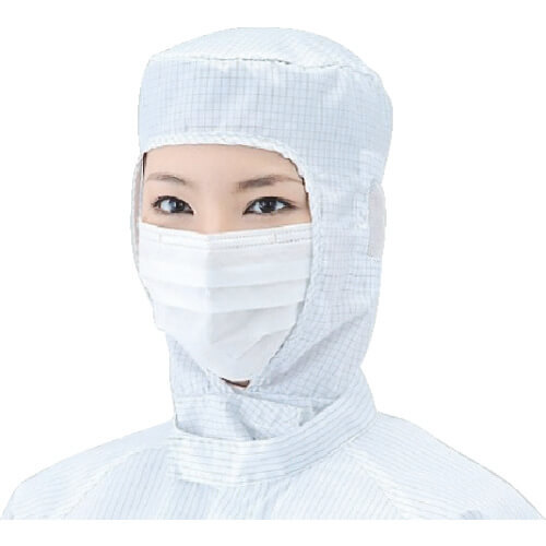 หมวกคลุมศีรษะ ASPURE สำหรับคลีนรูม สีขาว