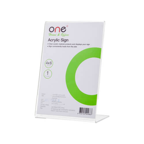 ป้ายอะคิลิค L แนวตั้ง ONE