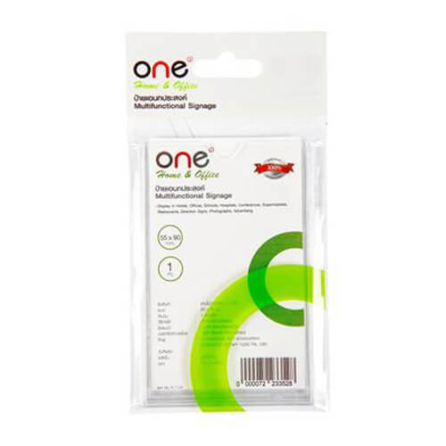 ป้ายโชว์เอกสาร ใส 55 x 90 มม. ONE K-1124