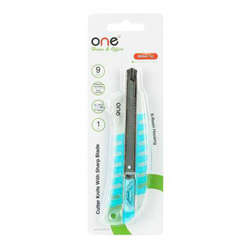 มีดคัตเตอร์ 9 มม. ฟ้า ONE S x 723
