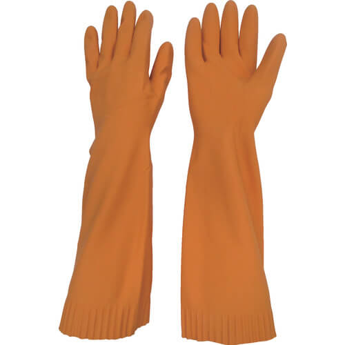 NR Long Thick-Gloves with Cotton Liner for Household