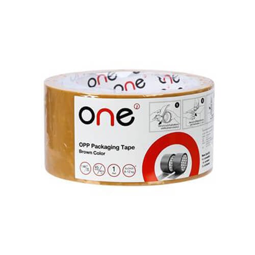เทปปิดกล่อง (48 มม. x 45 หลา) ชา ONE