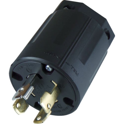 ปลั๊กไนลอนชนิดตะขอต่อลงดิน 3P30A250V