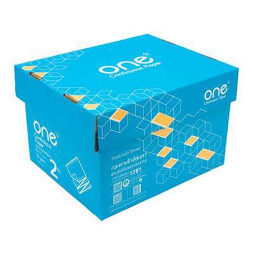 กระดาษต่อเนื่อง ไม่มีเส้น 9 x 11 นิ้ว 2 ชั้น ONE
