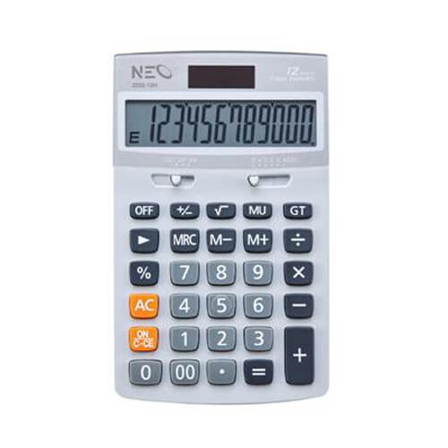 เครื่องคิดเลข 12 หลัก เทา นีโอ 2202-12H