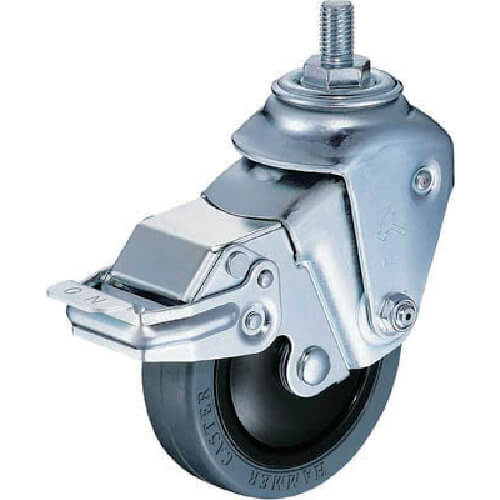 Threaded Type Shock Absorbing Casters  (nylon wheel rubber tire)