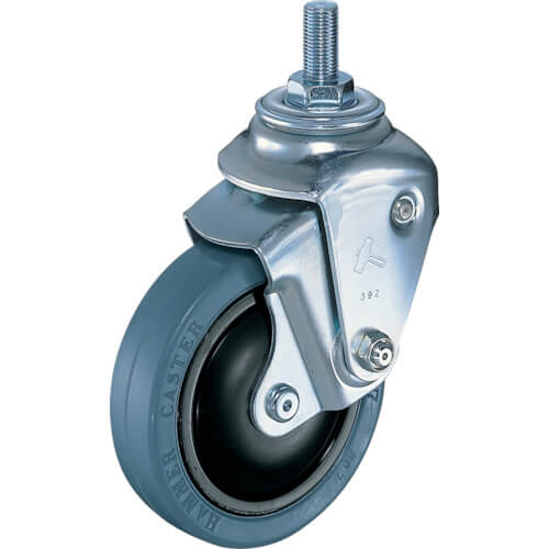 Threaded Type Shock Absorbing Casters  (nylon wheel rubber tire)
