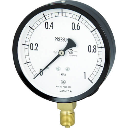 เกจวัดความดันชนิดธรรมดา (ชนิดแนวตั้ง A-frame/φ100/G3/8B/0.0-2.50Mpa)
