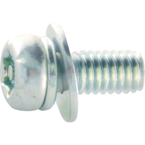 6-Lobe Pan Head Screw with Captive Washer (steel)