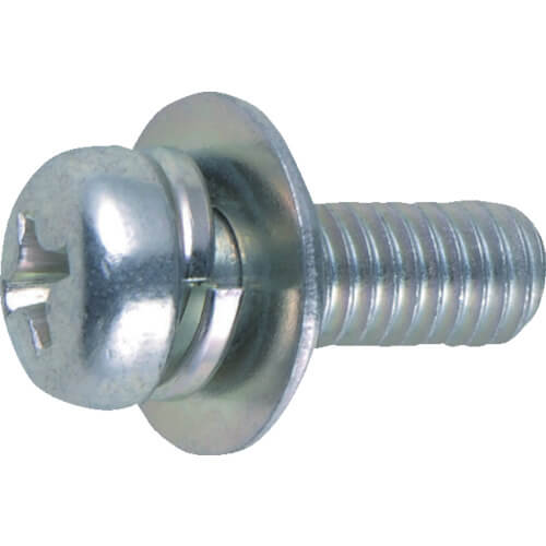 Pan Head Screw with Captive Washer (steel, with round washer)