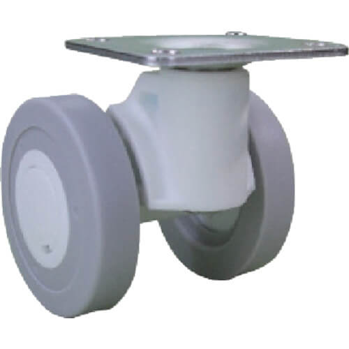 Plate Type Double Wheel Caster Caspad  (elastomer wheel)