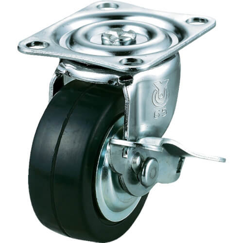 Plate Type Caster G Series (rubber wheel)